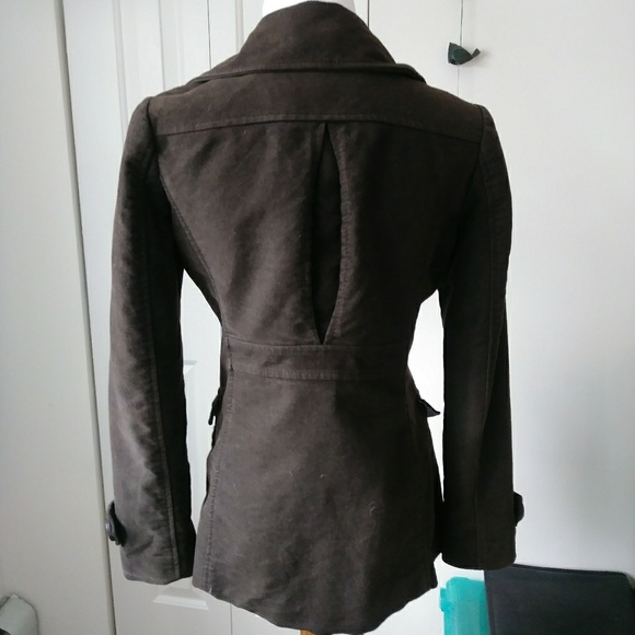 GAP fitted chocolate fall to winter coat jacket - Picture 3 of 5